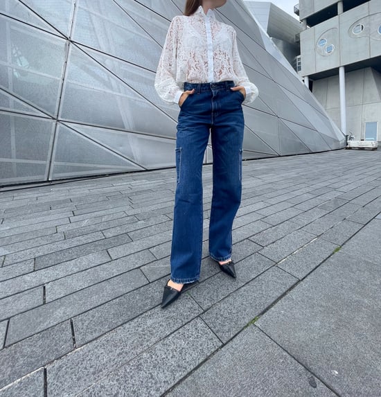 Rory Cargo-Jeans in Dunkelblau - Image 4