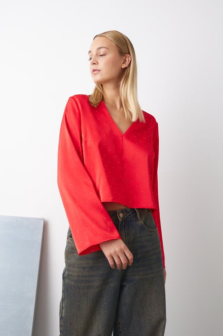 Serafinella Bluse in Rot - Image 3