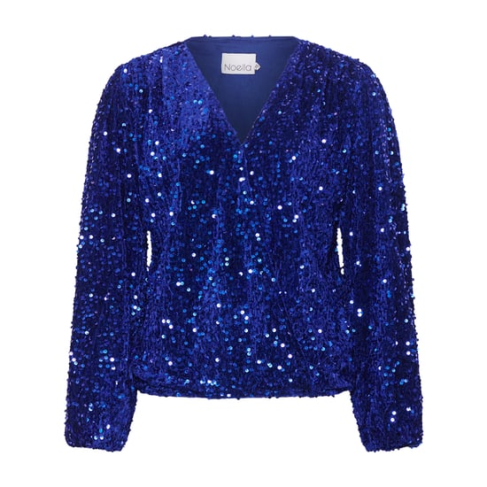 Teagan Wickelbluse in Marineblau - Image 1