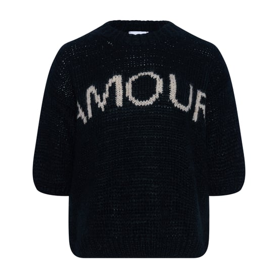 Amour Strick in Schwarz & Cremeweiß - Image 1