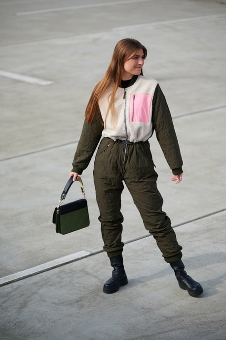 Ana Quilt Overall in Army - Image 3