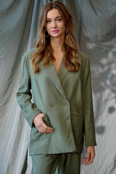 Paola Oversize-Blazer in Army - Image 3
