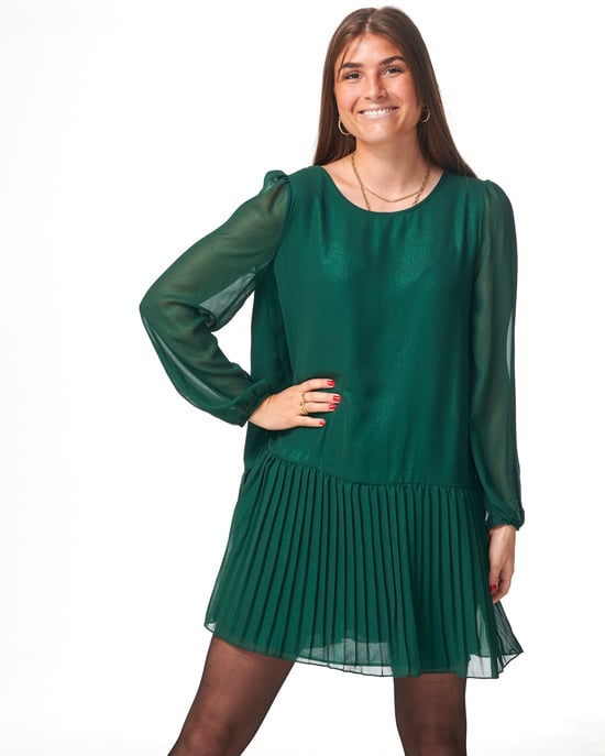 Dagmar Lurex-Kleid in Grün - Image 3