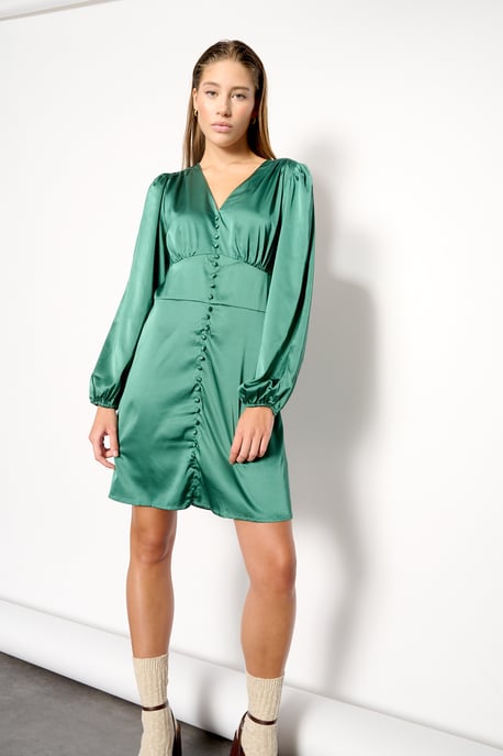 Paris Patty Kurzkleid in Dunkelgrün - Image 4