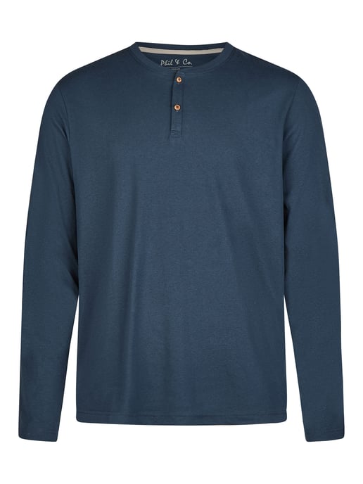 Phil & Co. Berlin Herren Pyjama Henley Schlafanzug, Pyjama Set, - Image 4