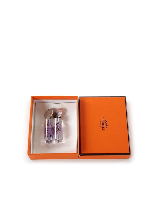 Hermes Mehrfarbige Bijouterie Fantaisie Harz-Tropfenohrringe - Image 4