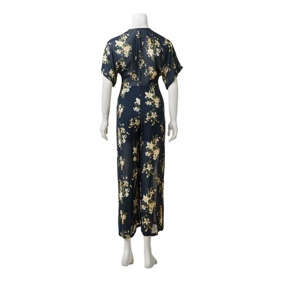 Jumpsuit mit tiefem Ausschnitt und Blumendruck - Image 2