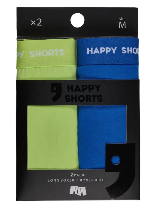 Happy Shorts Herren Retro Boxer Neon Long 2-Pack Retroshorts, Vintage Boxer, - Image 4