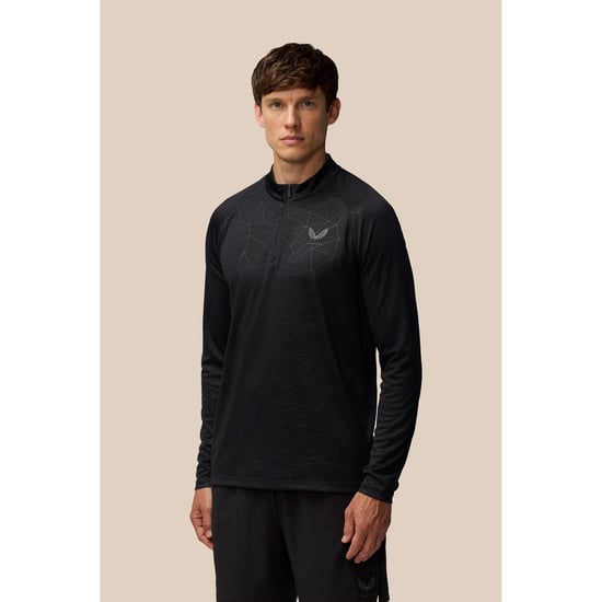 Castore Adapt Training 1/4 Zip Top Polyester Herren Schwarz Sport-T-Shirts - Image 3