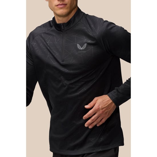 Castore Adapt Training 1/4 Zip Top Polyester Herren Schwarz Sport-T-Shirts - Image 5
