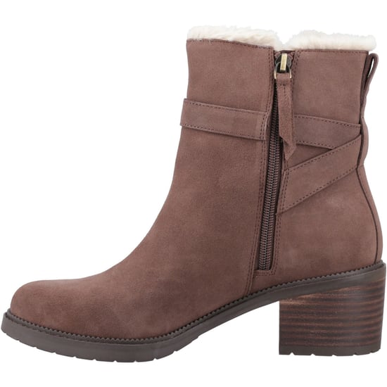 TOMS Hailey Schnallenleder Damen Stiefel in Eichenbraun mit Absatz - Image 4