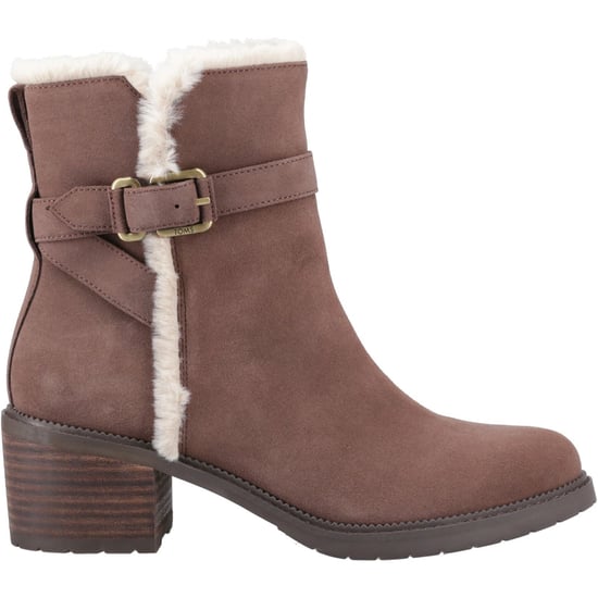 TOMS Hailey Schnallenleder Damen Stiefel in Eichenbraun mit Absatz - Image 5