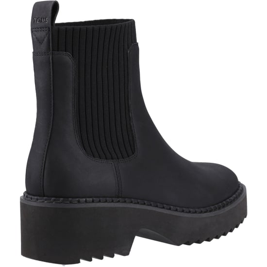 TOMS Millie Leder Damen Schwarze Absatzstiefeletten - Image 2