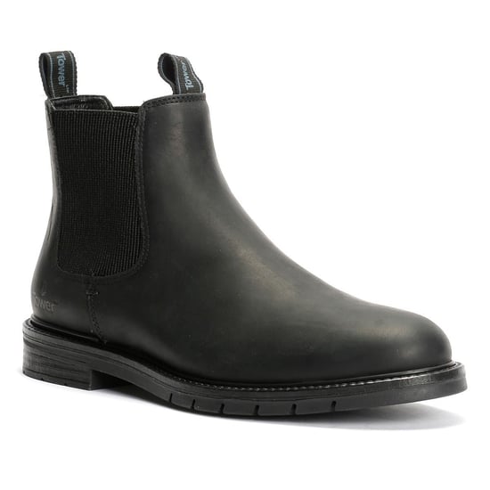 Tower London Harbour Leder Herren Schwarze Stiefel - Image 2