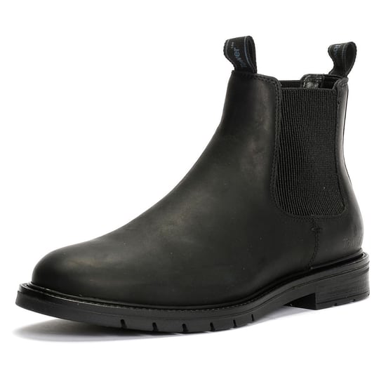 Tower London Harbour Leder Herren Schwarze Stiefel - Image 3