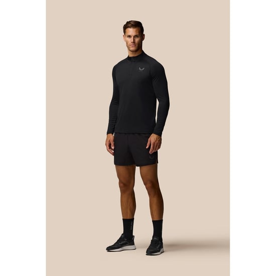 Castore Adapt Training 1/4 Zip Top Polyester Herren Schwarz Sport-T-Shirts - Image 3