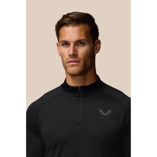 Castore Adapt Training 1/4 Zip Top Polyester Herren Schwarz Sport-T-Shirts - Image 4