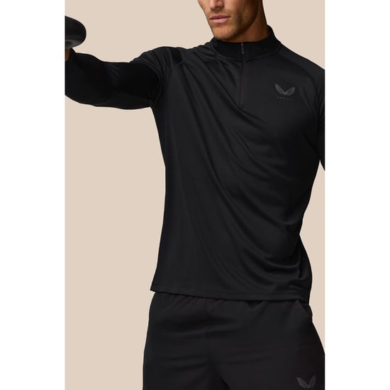 Castore Adapt Training 1/4 Zip Top Polyester Herren Schwarz Sport-T-Shirts - Image 6