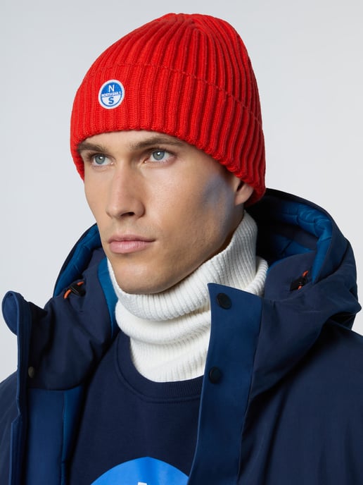 North Sails Beanie Breiter Rippstrick mit Logo-Patch - Image 3