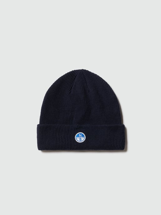 North Sails Beanie Micro-Rib-Strick mit Logo-Patch - Image 2