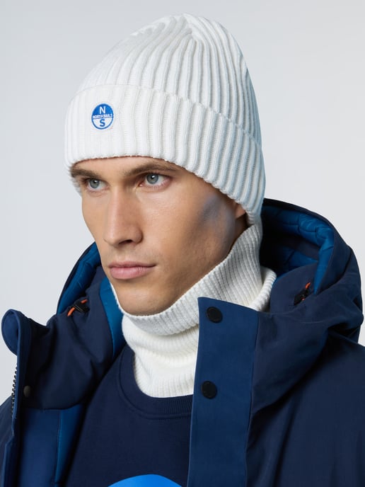 North Sails Beanie Breiter Rippstrick mit Logo-Patch - Image 3