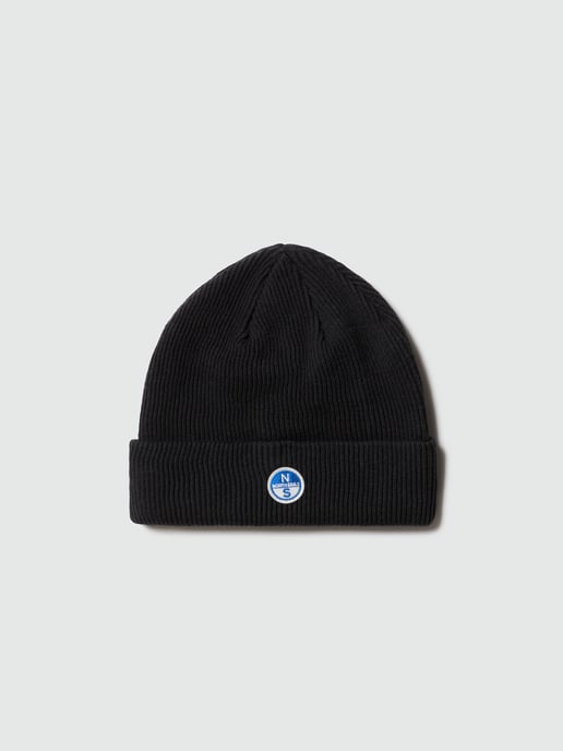 North Sails Beanie Micro-Rib-Strick mit Logo-Patch - Image 2