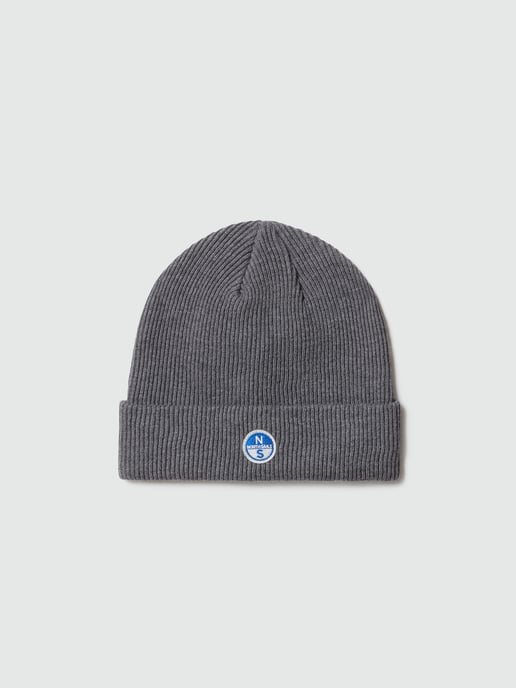 North Sails Beanie Micro-Rib-Strick mit Logo-Patch - Image 2
