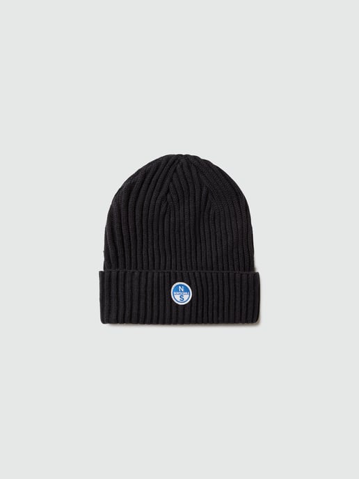 North Sails Beanie Breiter Rippstrick mit Logo-Patch - Image 2