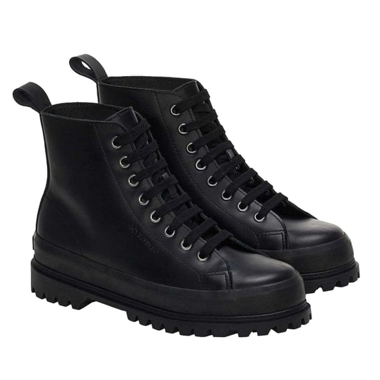 Superga - "2644 Alpina" Stiefeletten für Damen, Boxleder (Schwarz) - Image 1