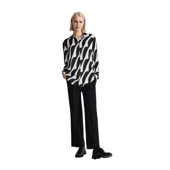 Bluse mit abstraktem Druck und langen Ärmeln - Image 1