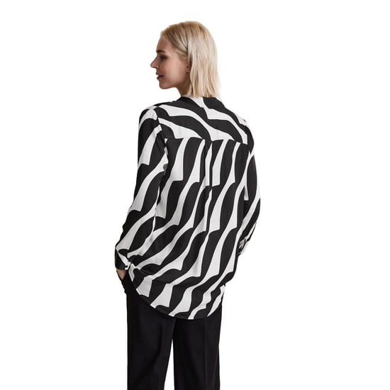 Bluse mit abstraktem Druck und langen Ärmeln - Image 3