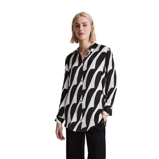 Bluse mit abstraktem Druck und langen Ärmeln - Image 4