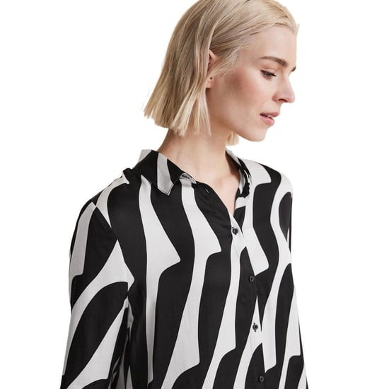 Bluse mit abstraktem Druck und langen Ärmeln - Image 5