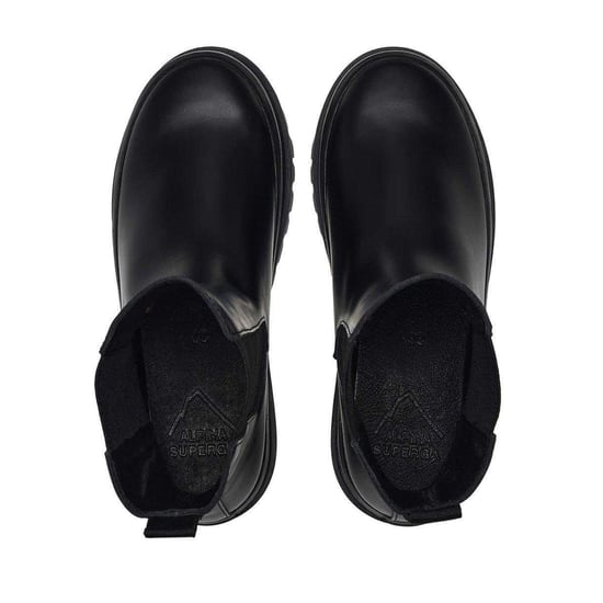 Superga - "3006 Alpina" Stiefeletten für Damen, Boxleder (Ganzschwarz) - Image 3