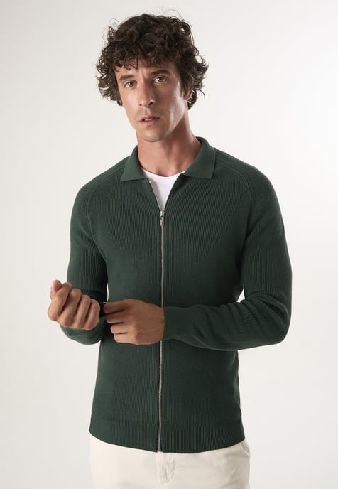 Strickjacke Strickjacke Mit Durchgehendem Reißverschluss - Image 1