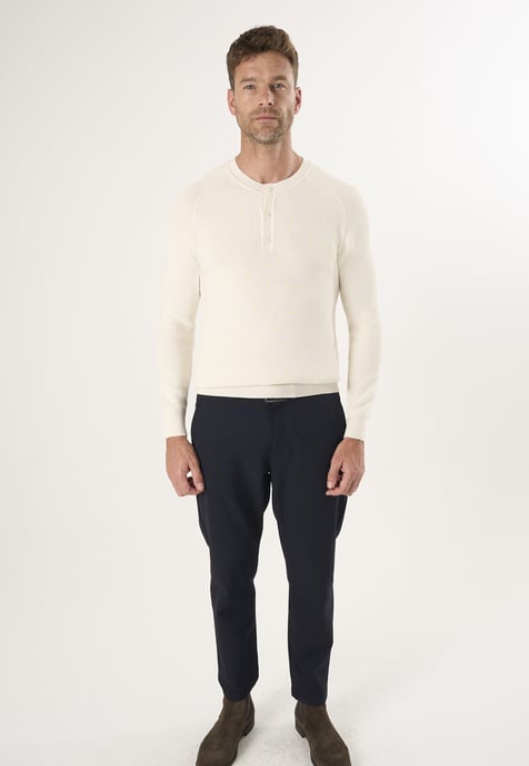 Pullover Pullover Mit Rundhalsausschnitt Und Knöpfen - Image 1