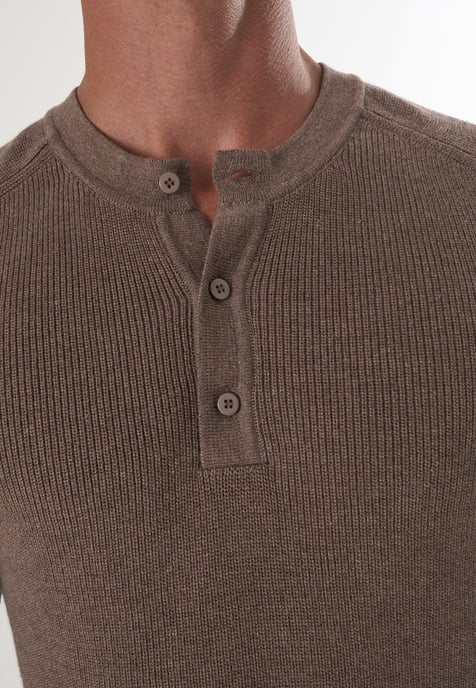 Pullover Pullover Mit Rundhalsausschnitt Und Knöpfen - Image 3