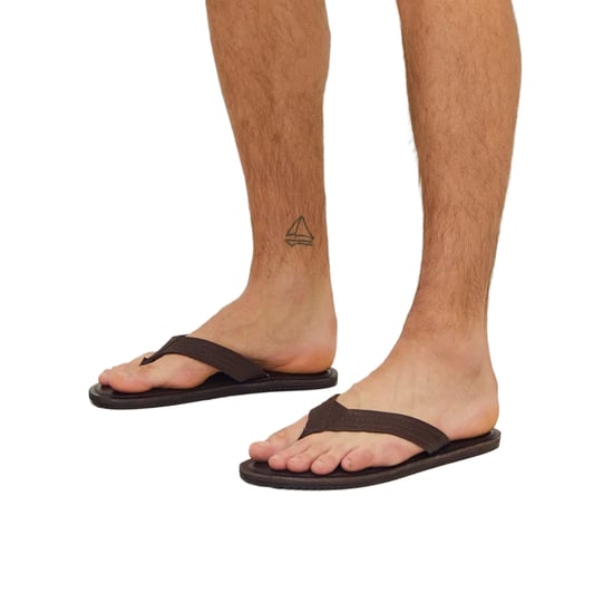 Jack And Jones - Herren Flipflops "Washton", Leder (Steinbraun) - Image 5