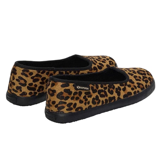 Superga - "2441" Leo-Muster Ballerinas für Damen, Leder, Kalbshaar (Braun/Schwarz) - Image 2