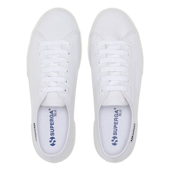 Superga - Damen Sneaker "3740 Leggera", Keramik Muster (Weiß/Blau) - Image 4