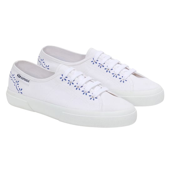 Superga - Damen Sneaker "3750 Leggera", Keramik Muster (Weiß/Blau) - Image 3