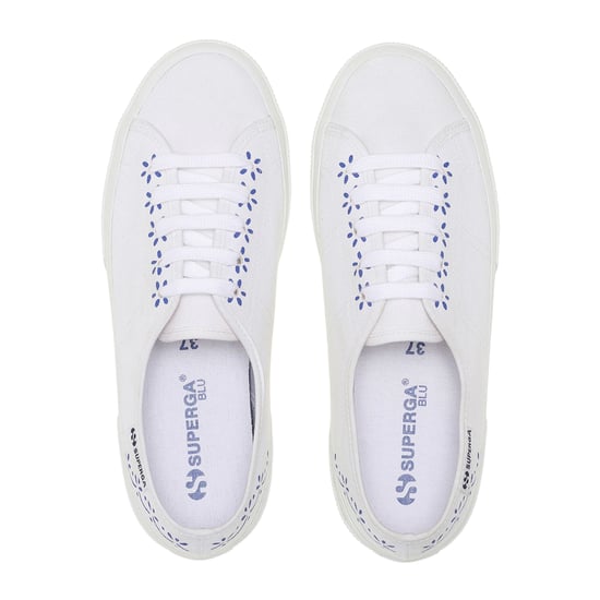 Superga - Damen Sneaker "3750 Leggera", Keramik Muster (Weiß/Blau) - Image 4