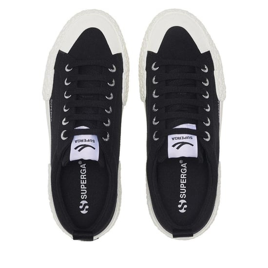 Superga - Herren/Damen Unisex Sneaker "2660 Stripe Big Bumpers" (Schwarz/Naturweiß) - Image 3