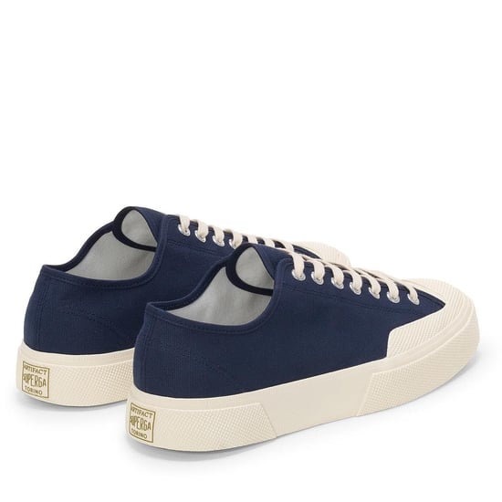 Superga - Herren/Damen Unisex Sneaker "2432 Works", Segeltuch (Marine/Naturweiß) - Image 2