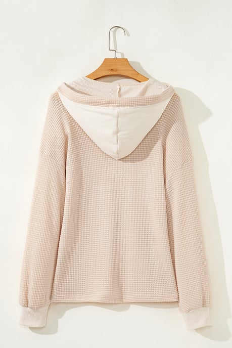 Waffelstrick Knopf-Hoodie - Image 6