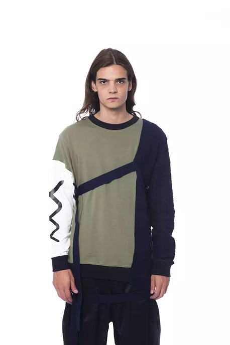 Farbblockiertes Strickpullover Sweatshirt Ni12989 - Image 1