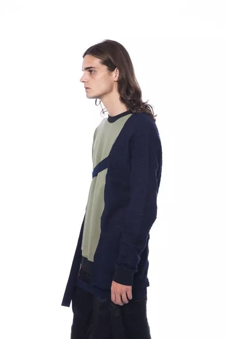 Farbblockiertes Strickpullover Sweatshirt Ni12989 - Image 2