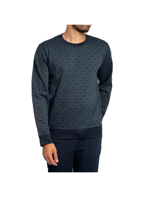 Emporio Armani Herren Lounge Jacquard Sweatshirt - Image 2