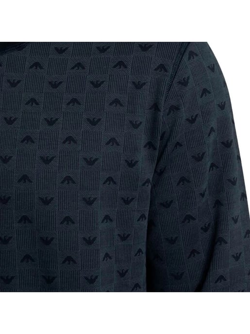 Emporio Armani Herren Lounge Jacquard Sweatshirt - Image 3