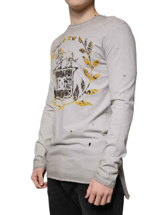 Abgenutztes Löwenwappen Langes T-Shirt - Image 3